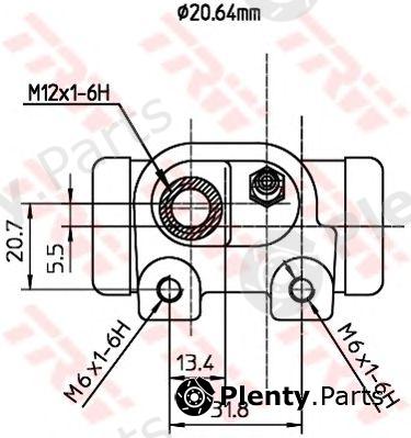  TRW part BWF287 Wheel Brake Cylinder