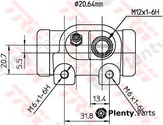  TRW part BWF288 Wheel Brake Cylinder
