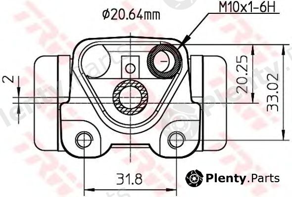  TRW part BWF292 Wheel Brake Cylinder