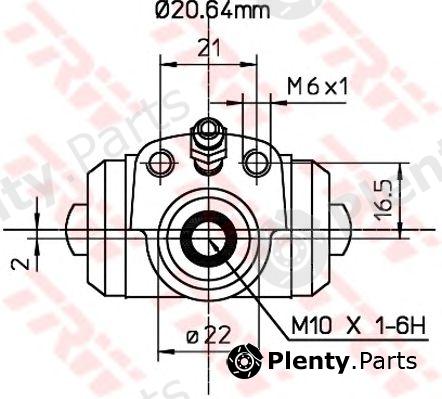 TRW part BWF295 Wheel Brake Cylinder