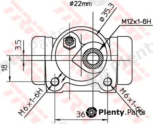  TRW part BWH115 Wheel Brake Cylinder