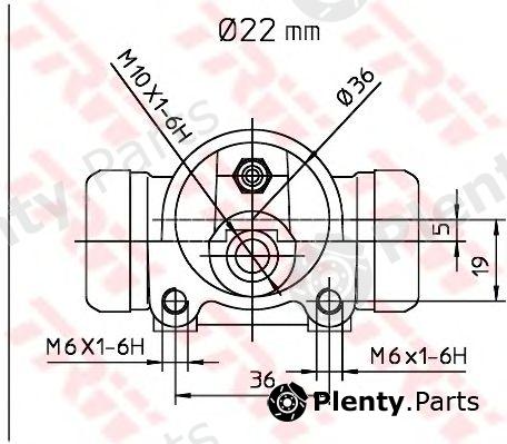  TRW part BWH168 Wheel Brake Cylinder