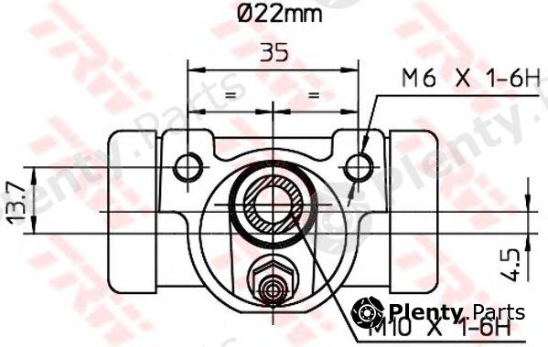  TRW part BWH375 Wheel Brake Cylinder