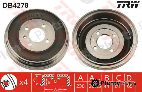  TRW part DB4278 Brake Drum