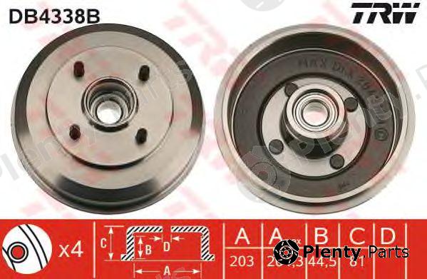  TRW part DB4338B Brake Drum