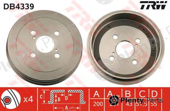  TRW part DB4339 Brake Drum