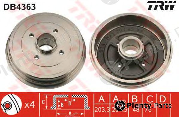  TRW part DB4363 Brake Drum