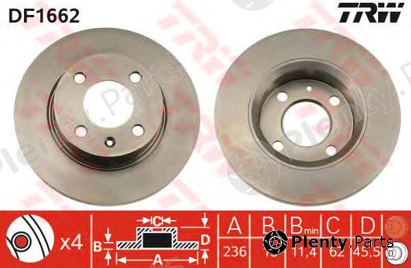  TRW part DF1662 Brake Disc