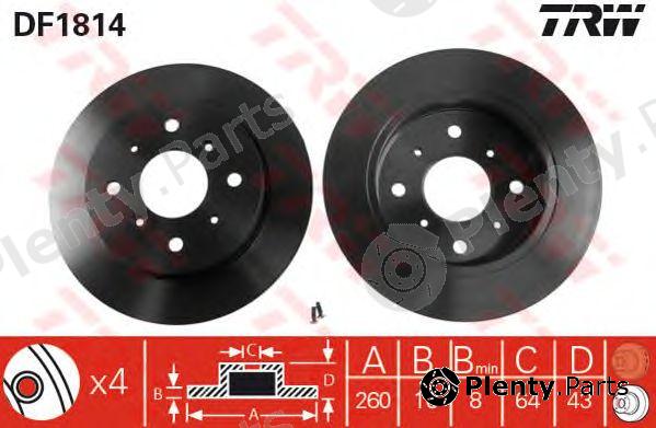  TRW part DF1814 Brake Disc