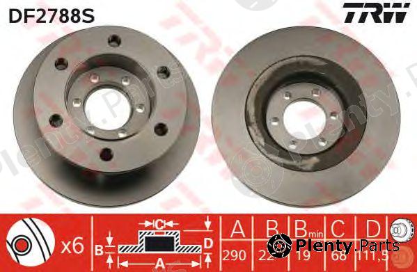  TRW part DF2788S Brake Disc