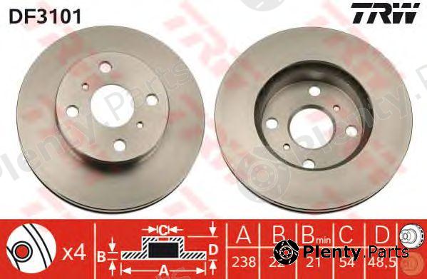  TRW part DF3101 Brake Disc