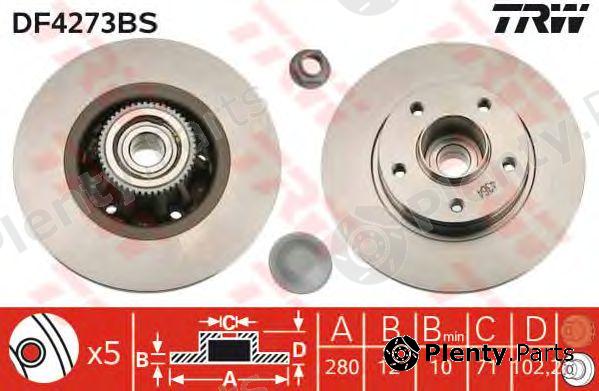 TRW part DF4273BS Brake Disc