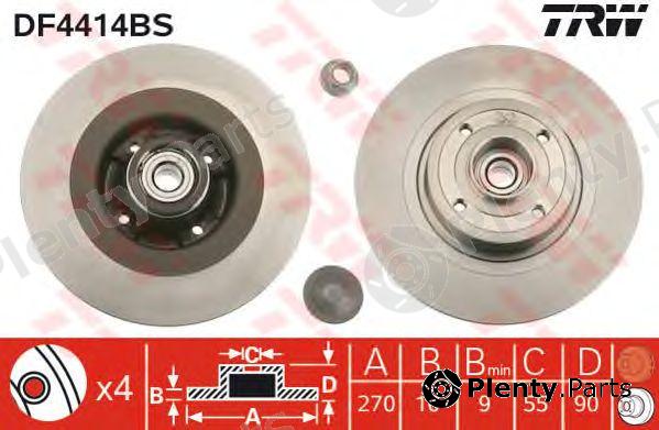  TRW part DF4414BS Brake Disc