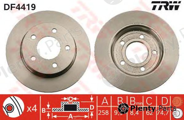  TRW part DF4419 Brake Disc