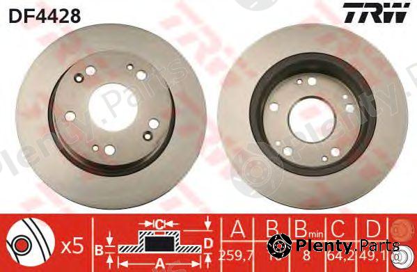  TRW part DF4428 Brake Disc