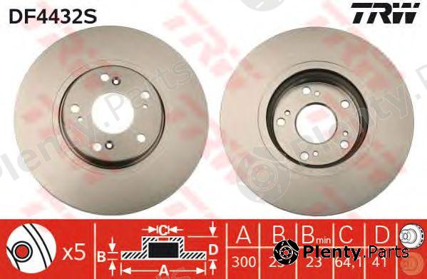  TRW part DF4432S Brake Disc