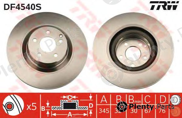  TRW part DF4540S Brake Disc