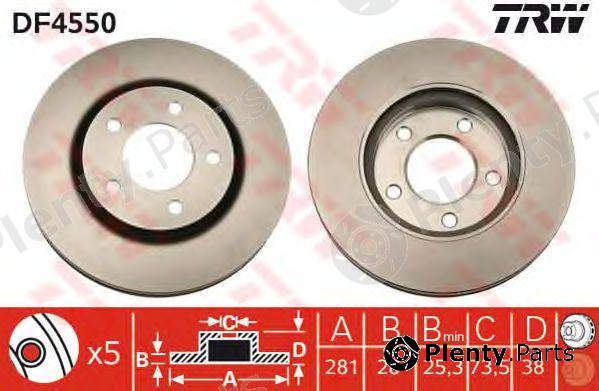  TRW part DF4550 Brake Disc
