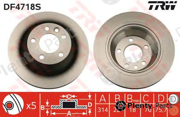  TRW part DF4718S Brake Disc