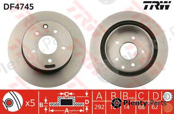  TRW part DF4745 Brake Disc