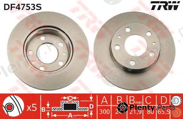 TRW part DF4753S Brake Disc