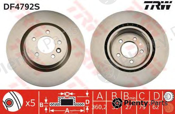  TRW part DF4792S Brake Disc