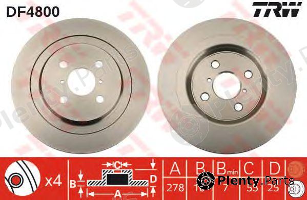  TRW part DF4800 Brake Disc