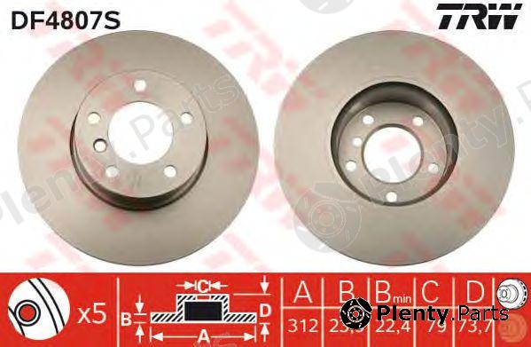  TRW part DF4807S Brake Disc