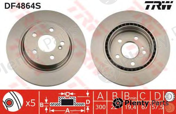  TRW part DF4864S Brake Disc