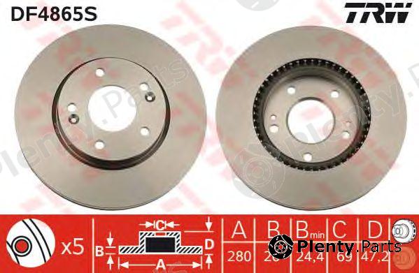  TRW part DF4865S Brake Disc