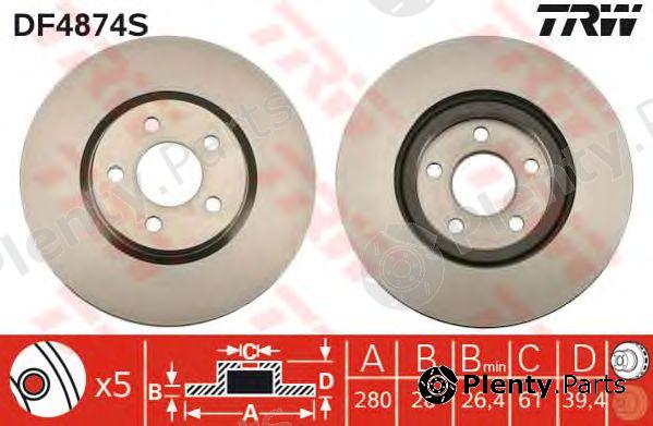  TRW part DF4874S Brake Disc