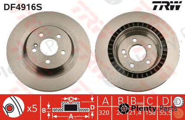  TRW part DF4916S Brake Disc