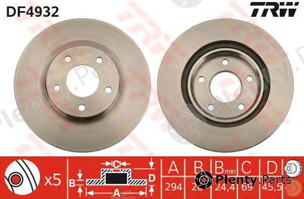  TRW part DF4932 Brake Disc