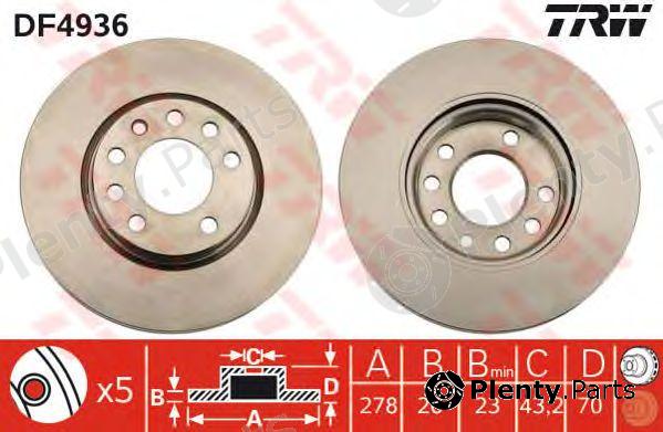  TRW part DF4936 Brake Disc