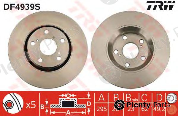 TRW part DF4939S Brake Disc