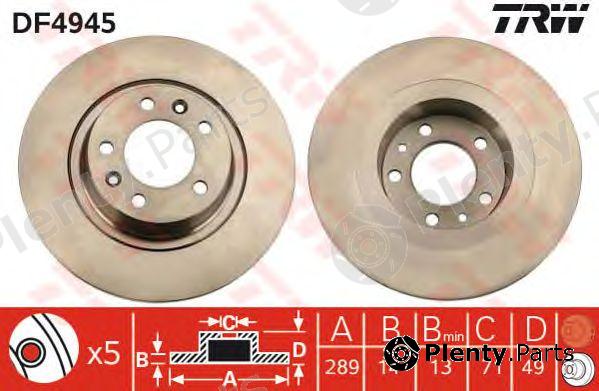  TRW part DF4945 Brake Disc
