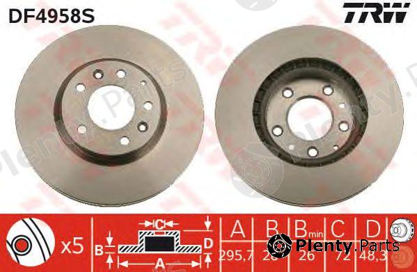  TRW part DF4958S Brake Disc