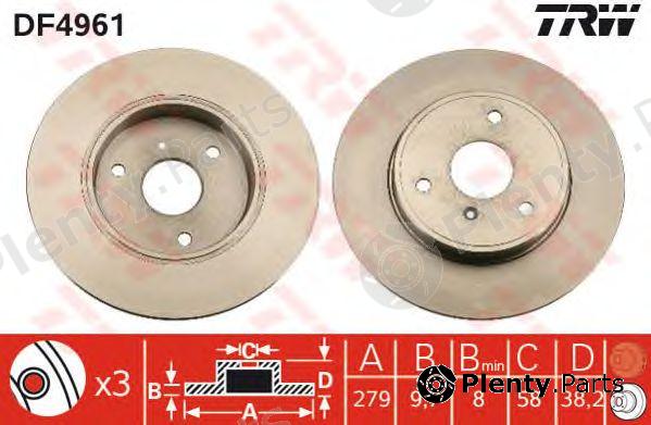  TRW part DF4961 Brake Disc