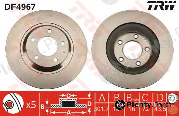  TRW part DF4967 Brake Disc