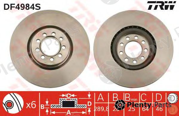  TRW part DF4984S Brake Disc