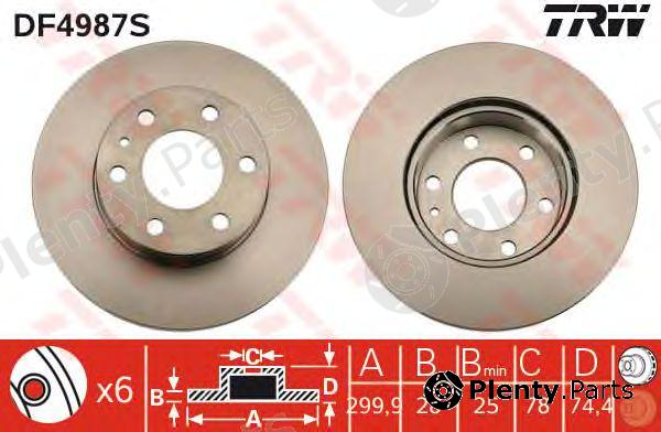  TRW part DF4987S Brake Disc