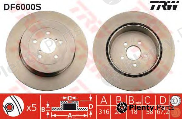  TRW part DF6000S Brake Disc