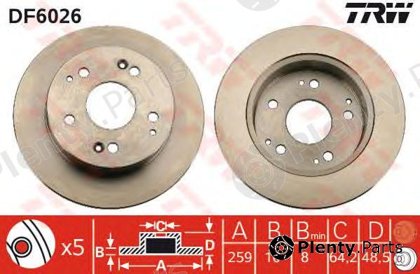  TRW part DF6026 Brake Disc