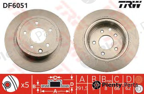  TRW part DF6051 Brake Disc