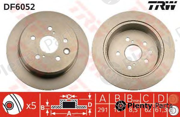  TRW part DF6052 Brake Disc