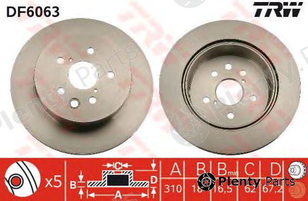  TRW part DF6063 Brake Disc