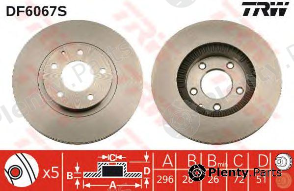  TRW part DF6067S Brake Disc