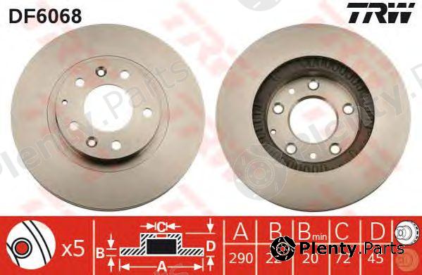  TRW part DF6068 Brake Disc