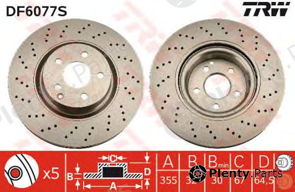  TRW part DF6077S Brake Disc
