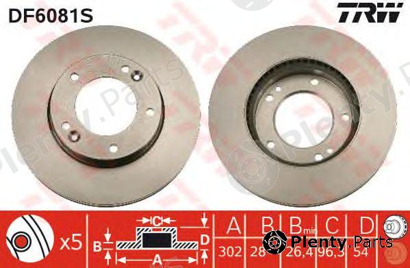  TRW part DF6081S Brake Disc